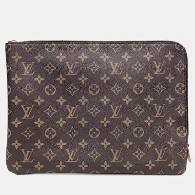 Pre-owned Louis Vuitton Monogram Etui Voyage Mm Handbag In Brown