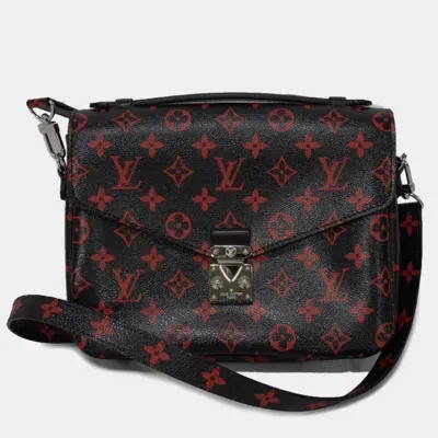 Pre-owned Louis Vuitton Monogram Infrarouge Pochette Métis Mm Shoulder Bag In Black