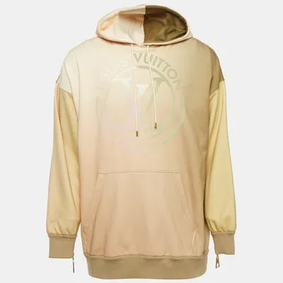 Pre-owned Louis Vuitton Multicolor Gradient Fleece Jersey Lv Circle Hoodie L