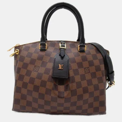 Pre-owned Louis Vuitton Odeon Pm Coated Canvas Damier Brown Tote Bag