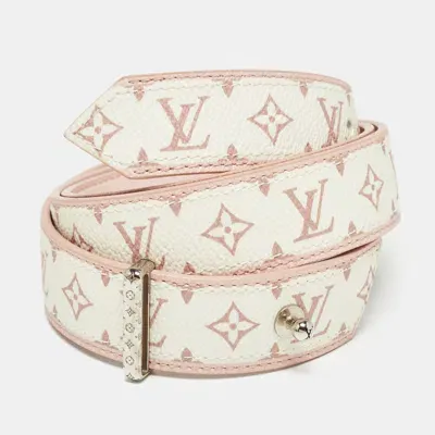 Pre-owned Louis Vuitton Pink Monogram Canvas Belt 90 Cm