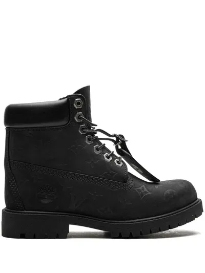 Pre-owned Louis Vuitton X Timberland "black" Ankle Boots