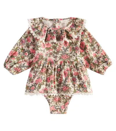 Louise Misha Baby India Floral Cotton Dress In Multicoloured