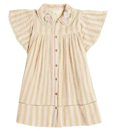 Louise Misha Kids' Marla Striped Cotton Dress In Multicolor