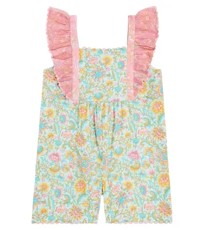 Louise Misha Kids' Shalina Floral Playsuit In Blue