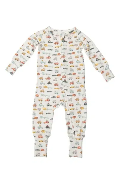 Loulou Lollipop Kids' Campers Print Fitted One-piece Pajamas In Camper Vans