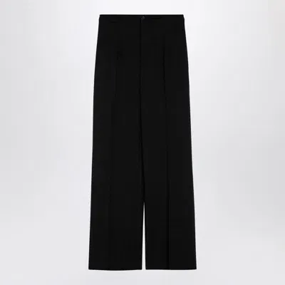 Loulou Studio Anthracite Palazzo Trousers In Grey