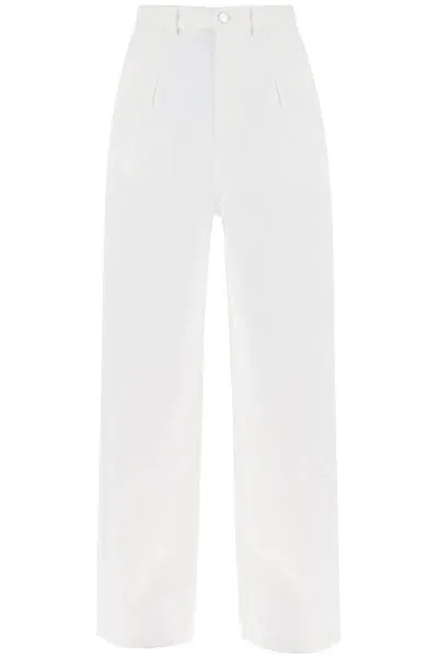 Loulou Studio Attu Oversized Jeans In White