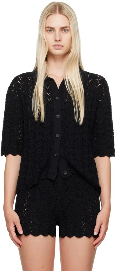 Loulou Studio Black Adria Cardigan