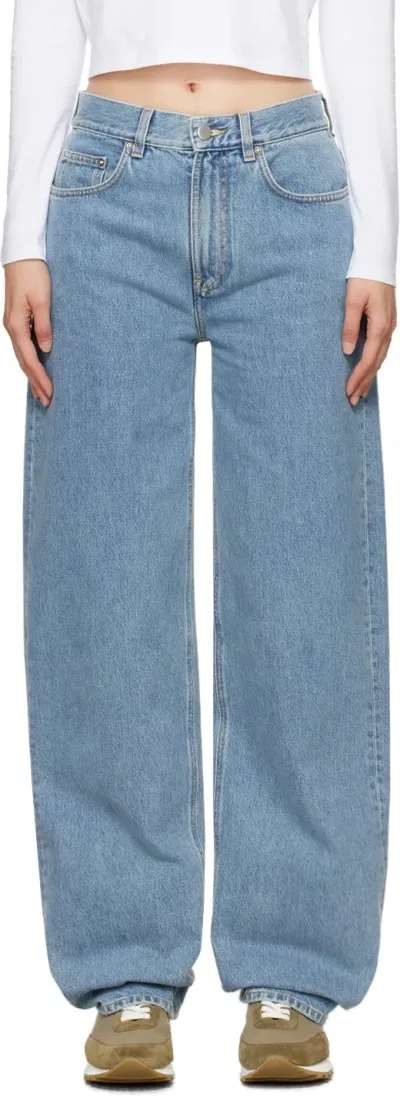 Loulou Studio Blue Samur Jeans In Washed Light Blue