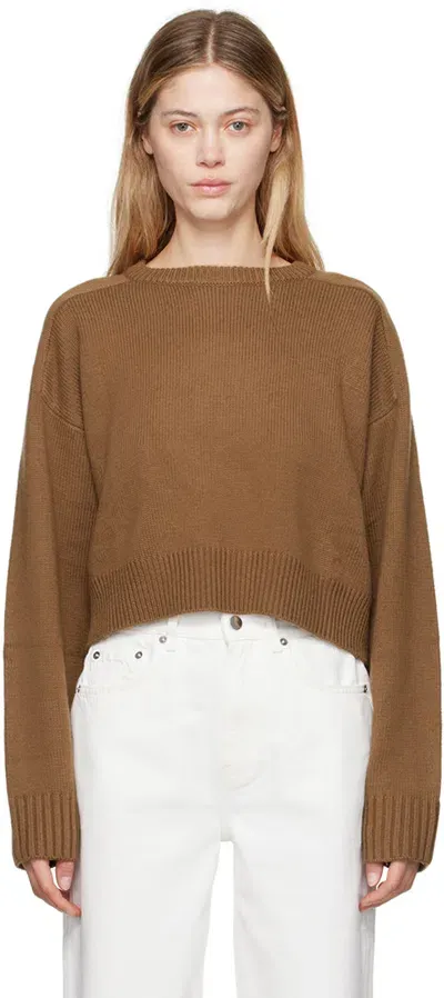 Loulou Studio Brown Bruzzi Sweater In Mocha