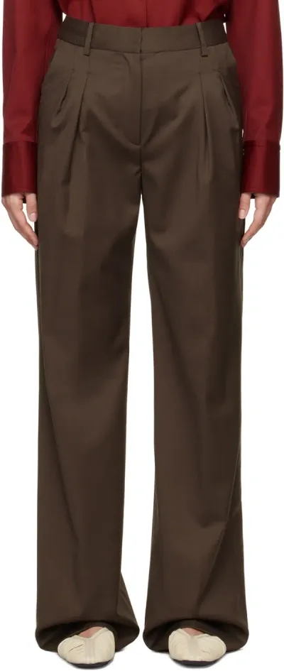 Loulou Studio Brown Sbiru Trousers In Choco