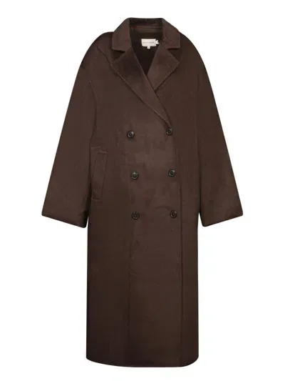 Loulou Studio Brown Wool And Cashmere Coat