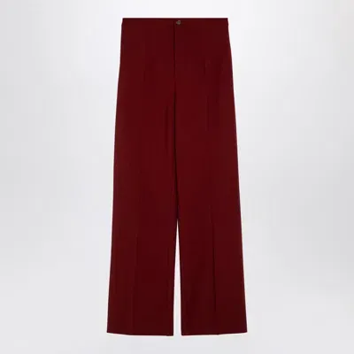 Loulou Studio Burgundy Palazzo Trousers In Red