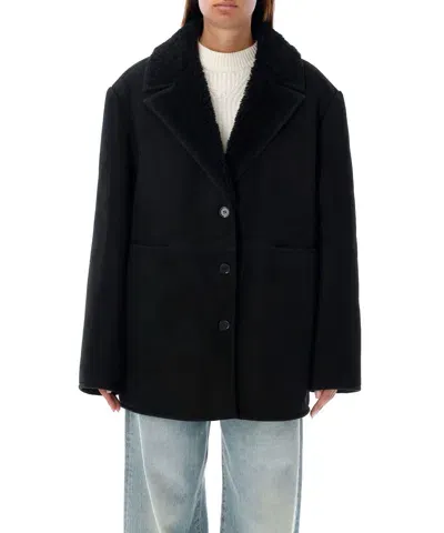 Loulou Studio Cirebo Coat In Black