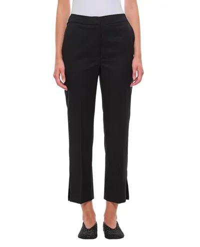 Loulou Studio Dorkas Slim Wool Pants In Black