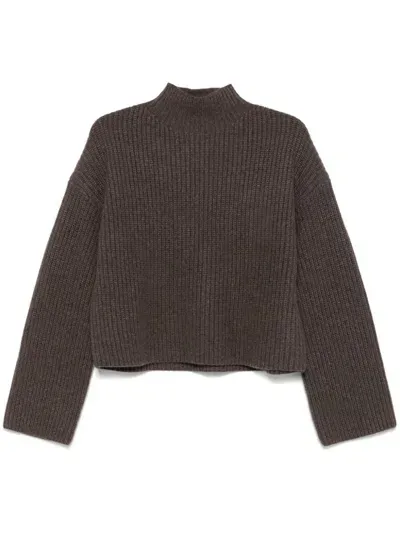 Loulou Studio Faro Sweater In Brown