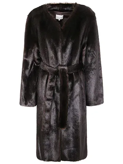 Loulou Studio Faux Fur Coat In Brown