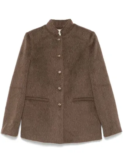 Loulou Studio Fidan Alpaca And Wool-blend Jacket In Brown