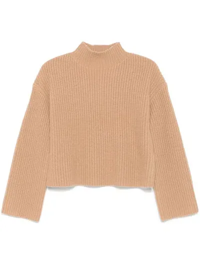 Loulou Studio Funnel Neck Sweater Clothing In Brown