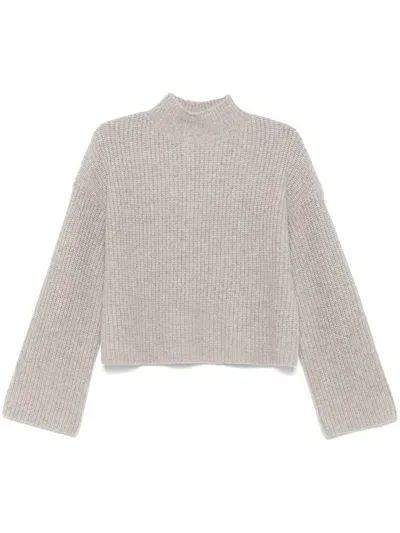 Loulou Studio Funnel Neck Sweater Clothing In Grey