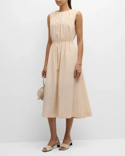 Loulou Studio Gathered Maxi Dress In Rose