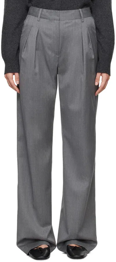 Loulou Studio Gray Sbiru Trousers In Grey