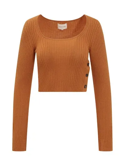 Loulou Studio Knitted Tops In Brown