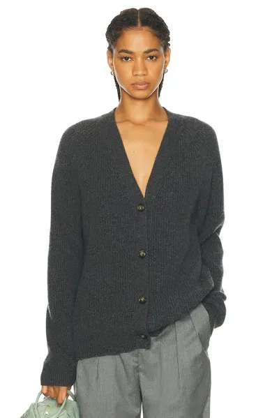 Loulou Studio Leka Cashmere Cardigan In Grey