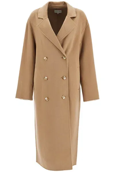 Loulou Studio Long Wool And Cashmere Coat 'borne In Neutrals