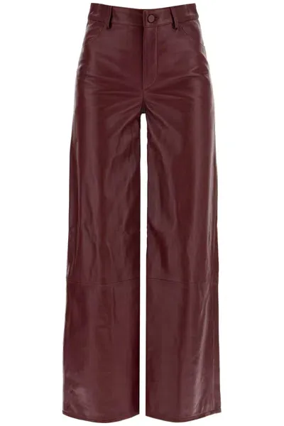 Loulou Studio Nappa Leather Figari Pants In Purple