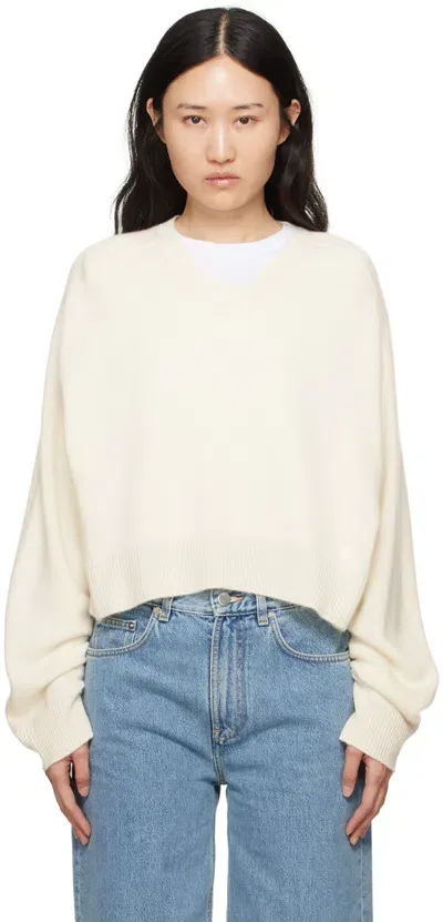 Loulou Studio Off-white Anzor Sweater In Ivory