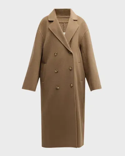 Loulou Studio Oversized Double-breasted Wool Coat In Taupe