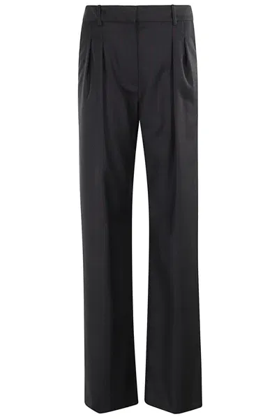 Loulou Studio Pants In Anthracite Red