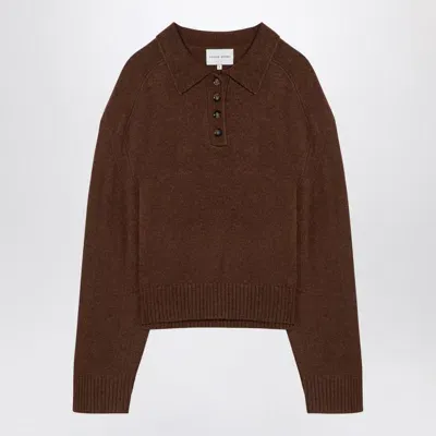 Loulou Studio Polo Shirt In Brown