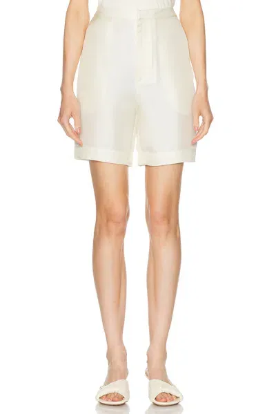 Loulou Studio Poseidon Shorts In Ivory