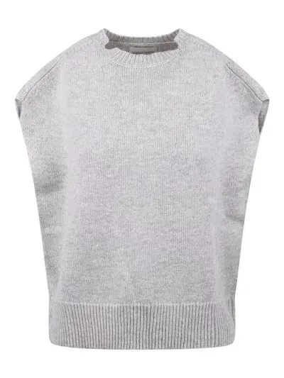 Loulou Studio Sleeveless Sweater In Grey