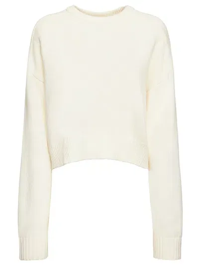 Loulou Studio Sweater Bruzzi Woman Ivory  In Cashmere In Gold