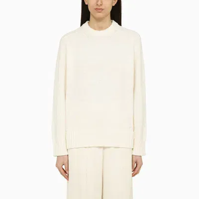 Loulou Studio Cashmere Knit Sweater In White