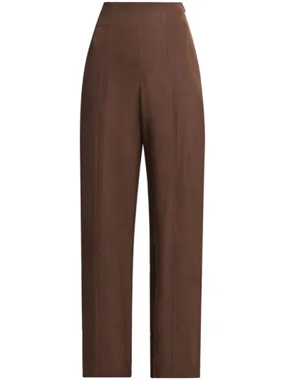 Loulou Studio Talia Trousers In Choco