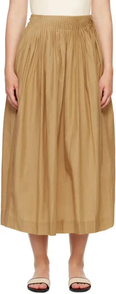 Loulou Studio Tan Artemis Maxi Skirt In Dune