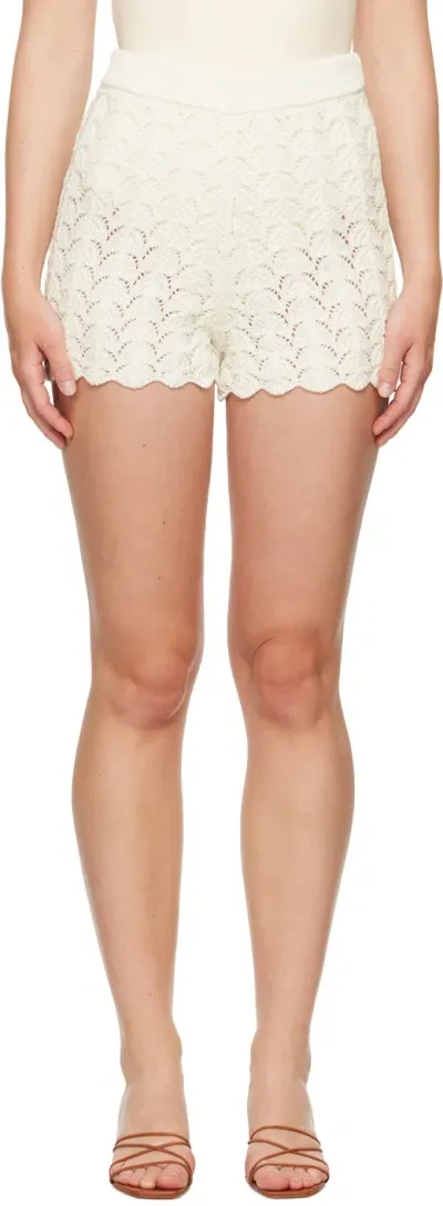 Loulou Studio Tiran Cotton Shorts In Ivory