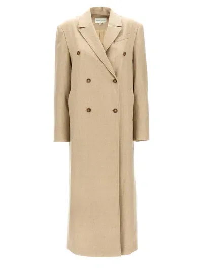 Loulou Studio Zeno Coat In Beige