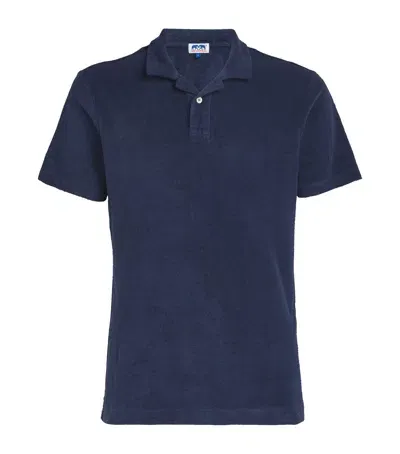 Love Brand & Co. Cotton Powell Polo Shirt In Navy