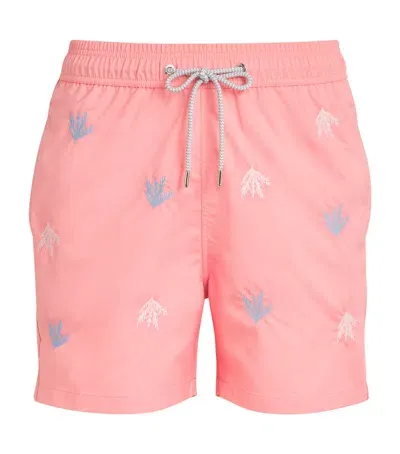 Love Brand & Co. Embroidered Staniel Swim Shorts In Pink