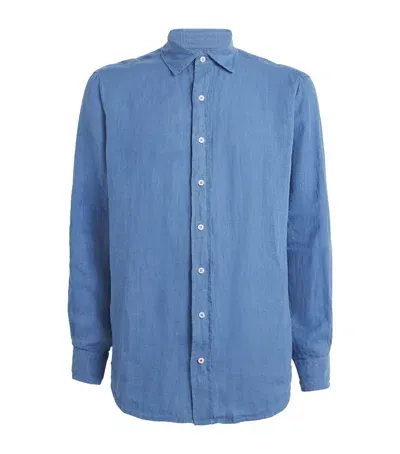 Love Brand & Co. Linen Abaco Shirt In Blue