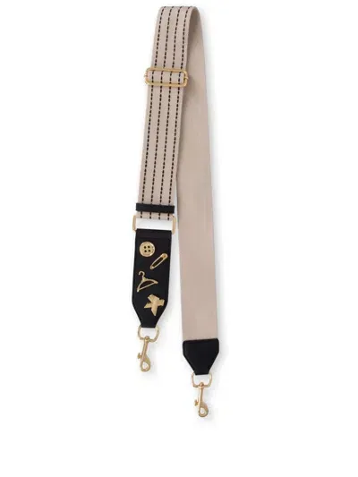 Love Moschino Appliqué-logo Shoulder Strap In Black