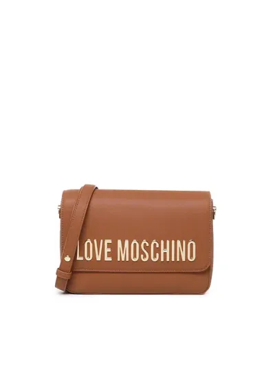 Love Moschino Ecoleather Shoulder Bag In Brown