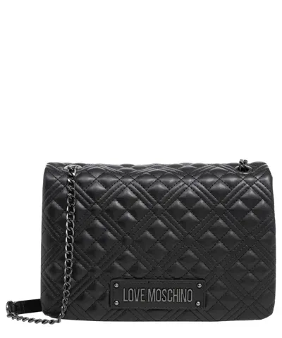 Love Moschino Lettering Logo Shoulder Bag In Black