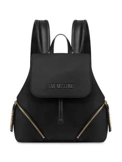 Love Moschino Logo-lettering Backpack In Black